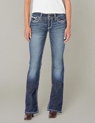 ARIAT Womens R.e.a.l. Mid Rise Stretch Entwined Boot Cut JeanJeans thumbnail 7