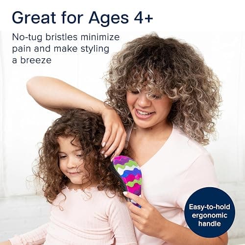Crave Naturals Color Your Own Small Kids Hair Brush, 2pk - Arts & Crafts, Mini Detangler for Toddlers - Activities for Children 4-8 (Wavy/Mosaic) thumbnail 5