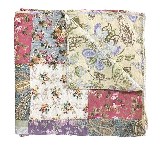 Greenland Home Blooming Prairie Quilted Patchwork Throw thumbnail 3