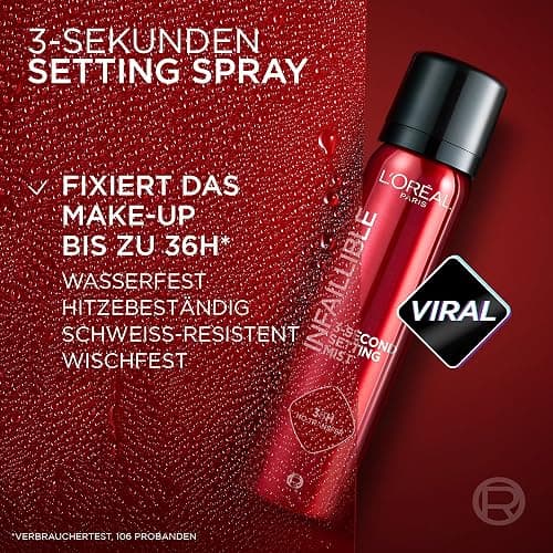 L'Oréal Paris Infaillible 3-second Setting Mist XL, Zum Fixieren von Make up, Transferfest in 3 Sekunden, Fixier-Spray für bis zu 36 Stunden Halt, 150 ml thumbnail 3