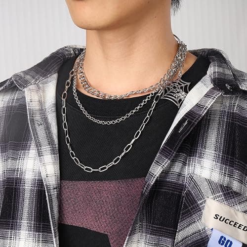 JJDreams Jeans Ketten Retro Dreilagige Hosenketten Hip Hop Punk Rock Gothic Chain,Herren-Geldbörsenkette,Jeanskette und Schlüsselkette thumbnail 4