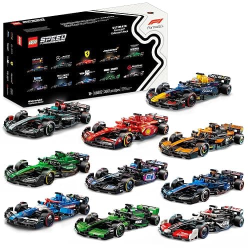 LEGO Speed Champions Ultimate Formula 1 Collector's Pack - Contains 10 Sets in 1 - Includes Exclusive Poster - Collectible F1 Model Car Kit - Gift for Race Car Fans - 66802 - Image 1