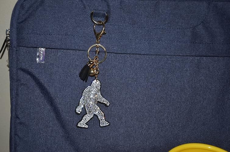Popfizzy Rhinestone Bigfoot Keychain for Women, Bling Sasquatch Purse Charm for Handbags, Backpack Key Fob, Sparkle Bag Charm thumbnail 6