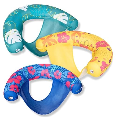 SLOOSH Inflatable Pool Noodle Chair, 3 Packs Pool Floats Noodle Sling Floatie, Swimming Party Floating Chair for Adult Party Summer Water Fun - Image 1
