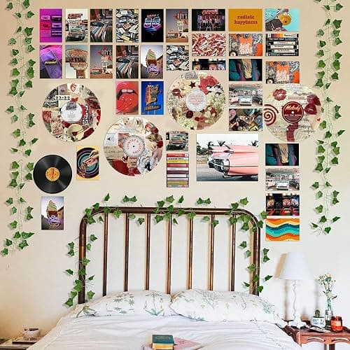 TracyArt Hippie Decor, Posters for Room Aesthetic - Y2K Decorations, Record Decor, 4 Pcs 12" thumbnail 6