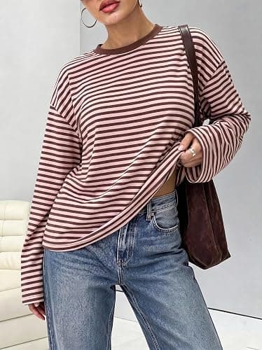 Sampeel Womens Long Sleeve Tops Oversized T Shirts 2026 Y2K Fall Fashion Clothes thumbnail 3