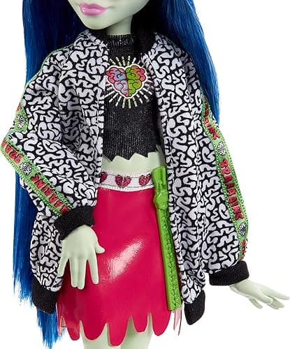 Monster High Ghoulia Yelps Posable Doll (10.3 in) with Blue Hair, Pet and Accessories thumbnail 4