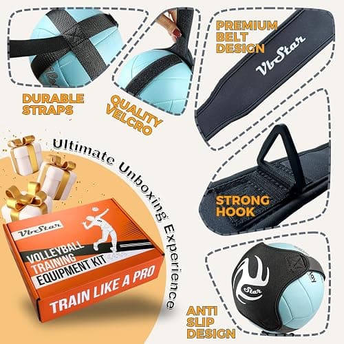 VbStar Volleyball Training Equipment Aid - Practice Your Serving, Setting & Spiking with Ease, Great Solo Serve & Spike Trainer for Beginners & Pro, Perfect Volleyball Gift thumbnail 4