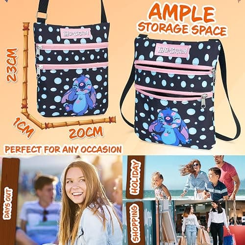 Disney Stitch Crossbody Bags for Women Teenagers Girls Purse Sling Shoulder Bag for Shopping Vacation Gifts for Her thumbnail 5