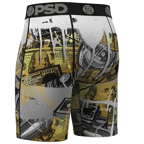 PSD Underwear Mens Boxer Briefs - Money Drip, Standard Length Pack & Singles, Soft & Breathable Boxer Briefs for Men thumbnail 4
