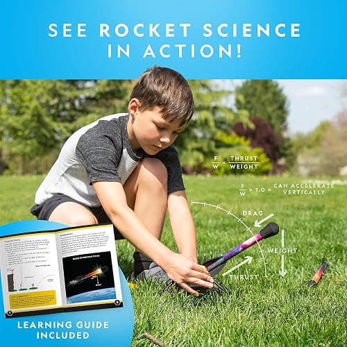 National Geographic Air Rocket Toy – Ultimate LED Rocket Launcher for Kids, Jump and Launch The Light Up, Air Powered, Foam Tipped Rockets up to 100 Feet thumbnail 6