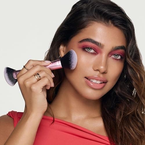 Real Techniques Big Blends Energy Brush + Dual-Sided Puff Kit, 6-Piece Set | Makeup brushes set with dual-sided puff kit, 2-in-1 powder puff, ultra-soft synthetic bristles for makeup blending thumbnail 10