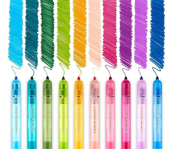 Crayola Clicks Retractable Markers - Bold (10ct), No Dry Washable Markers for Kids, Click Markers for School, Must Have Coloring Supplies, Gifts - Green/Blue/Red thumbnail 6
