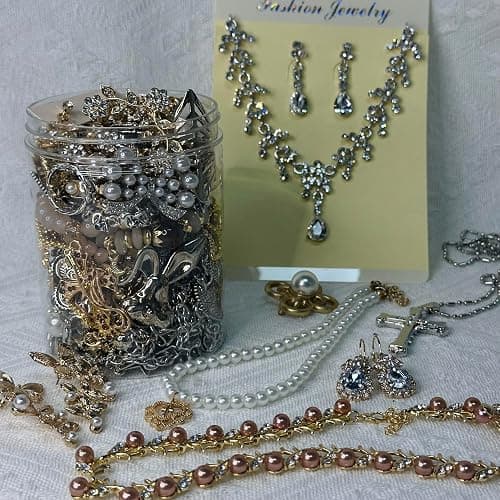 Mystery Jewelry Jar for Women, Gothic Witchy Vintage Jewelry Gift Set(Goth Boho Mixed Punk Everyday Necklaces,Earrings, Rings,Bracelets/Bangles),Unique Alternative Fashion Romantic Cute Present for Her thumbnail 3