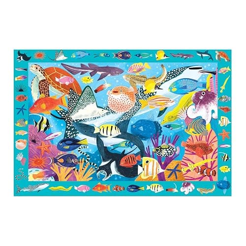 Mudpuppy Coral Reef — 64 Piece Search & Find Puzzle Featuring Diverse Marine Animals and Over 40 Hidden Images to Find for Ages 4+ thumbnail 2