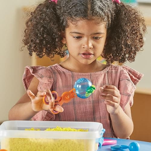 Learning Resources Helping Hands Fine Motor Tools Classroom Set,24 Pieces, Ages 3+, fine motor skills, teacher resources for classroom, sensory toys for toddlers, Scoopers and Tweezers toys thumbnail 6