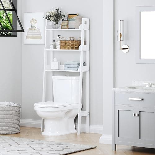 UTEX Over The Toilet Storage Shelf, 3-Tier Over Toilet Bathroom Organizer, Above Toilet Shelves Rack (White) thumbnail 5