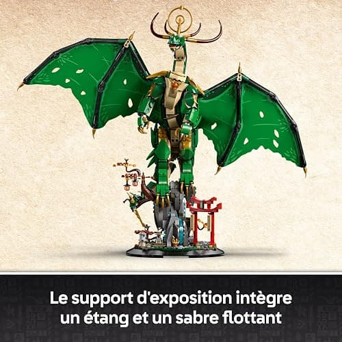 LEGO Ninjago Le Dragon Gardien - Maquette de Figurine de Dragon Articulée - Minifigurine de Maître WU & Présentoir Pittoresque Imitation Roche - Cadeau pour Garçon dès 14 Ans 71847 thumbnail 7