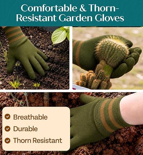 Heavy Duty Gardening Tools - Gardening Gifts for Women, Men, Mom, Dad - Durable, Ergonomic Garden Tools Set (Floral) thumbnail 4