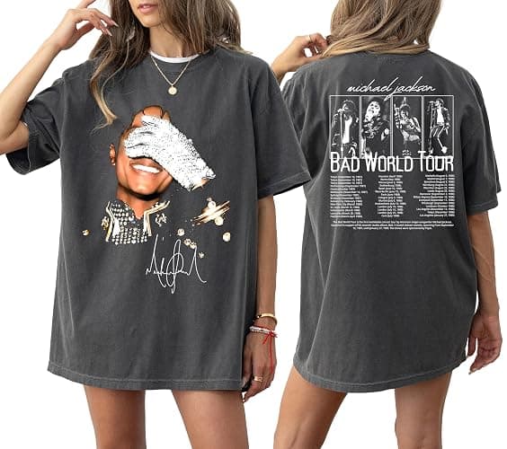 Vintage Music Legend Graphic T-Shirt, Comfort Color Retro Pop Icon Inspired Tee, Front & Back Concert Style Shirt, Classic Performer Fan Gift Multicolor - Image 1