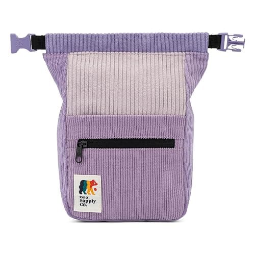 Oso Supply Co - Retro Corduroy Bouldering Bucket, Large Size Freestanding Chalk Bag for Rock Climbing, Magnetic Roll Down Closure, Dual Brush Loops, Zippered Pockets and Pouch - Image 1