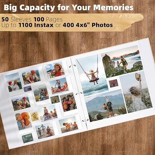 Vienrose Photo Album Scrapbook, 3 Ring 12" x 12" Linen Cover Kraft Paper Memory Book with 50 Sheets 100 Pages, Scrapbook Set for Wedding, Anniversary, Family, Travel, Beige thumbnail 4