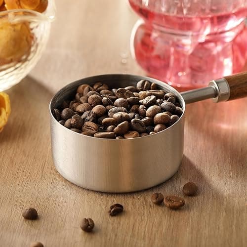 8PCS Measuring Cups, DAJLFA Stainless Steel Measuring Cups and Spoons Set with Ergonomic Wooden Handle for Cooking & Baking thumbnail 8