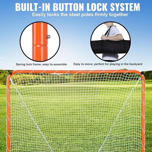 VEVOR Portable Lacrosse Goal - Complete Training Accessory Set with Extended Coverage for Youth and Adults thumbnail 3