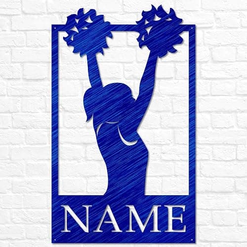 Custom Metal Cheerleading Athlete Wall Art | Personalized Female Cheerleader Name Sign, Kid Nursery Decoration, Cheer Mom Gift, Cheer Gift thumbnail 5