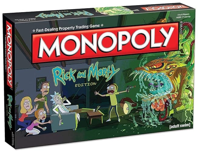 Monopoly Rick and Morty Board Game | Based on the hit Adult Swim series Rick & Morty | Offically Licensed Rick Morty Merchandise | Themed Classic Monopoly Game - Image 1