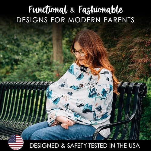 Milk Snob Original 5-in-1 Cover - Added Privacy for Breastfeeding, Baby Car Seat, Carrier, Stroller, High Chair, Shopping Cart, Lounger Canopy - Newborn Essentials, Nursing Top, Rocky Mountain thumbnail 6