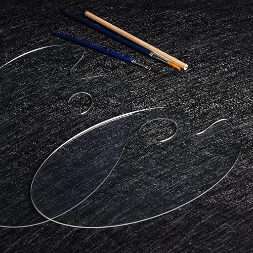 2 Pcs Clear Acrylic Paint Palette 10 x 6 Inches and 12 x 8 Inches Art Paint Tray for DIY Artist Craft and Oil Painting with Thumb Hole and Protective Paper thumbnail 3