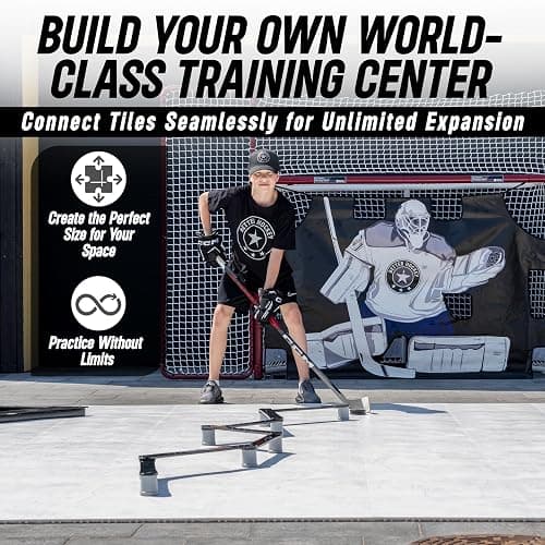 Better Hockey Extreme Dryland Flooring Tiles - Synthetic Ice Panels for Hockey, Professional Quality Training Aid for Shooting, Passing and Stickhandling - Total Size 22.5 Square Feet, 10-Tile Pack thumbnail 7