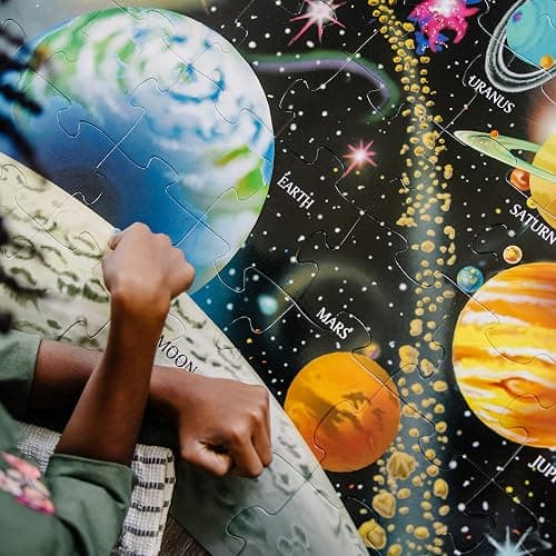 Melissa & Doug Solar System Floor Puzzle, 48 pc Jumbo Jigsaw Puzzle, Educational Screen Free Activity for Toddler, Preschoolers and Kids Ages 3+ (2 x 3 Feet) - FSC Certified thumbnail 8