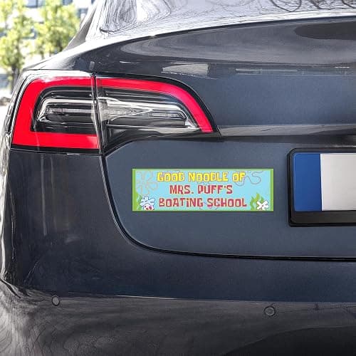 Good Noodle of Puff Boat School Magnetic Bumper Sticker, Funny 90s Nostalgic Car Magnet Funny Car Accessories Funny Alumni buper Sticker for Cars thumbnail 3