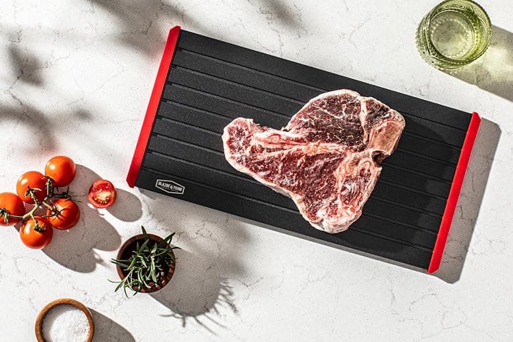 BLAZIN' THAW Defrosting Tray for Frozen Meat | 16" Family-Size | Aluminium Plate for Thawing Frozen Food | Natural Thawing Process | No Microwaves, No Cold/Warm Water Required | thumbnail 7
