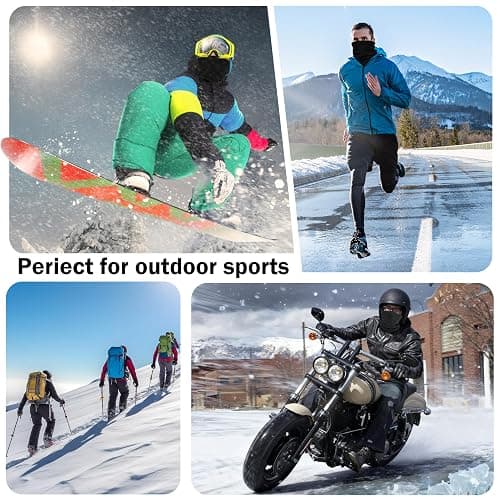 MOBUR 2 Pack Winter Neck Gaiter, Neck Warmer Face Scarf, Windproof Face Mask Cover Cold Weather Scarf for Men and Women thumbnail 7