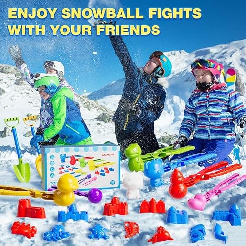 BLmukce 21PCS Snowball Maker Mold Set for Kids Ages 4-8 | Snow Toys for Outdoor Winter Snowball Fight, Fun Snow Games for Toddlers 3-5 & Kids 8-12, Christmas Birthday Toys Gifts for 3 4 5 Year Old Boy thumbnail 7