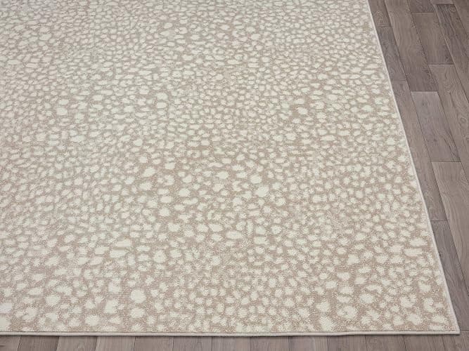 Abani Beige Cheetah Print 5'3" x 7'6" Area Rug Rugs, Arto Collection - Contemporary Durable Accent Rug thumbnail 8