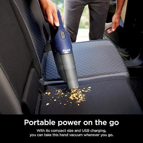Shark Cyclone PET Handheld Vacuum with 8" Crevice Tool, HyperVelocity Suction, Navy Blue/Grey, CH701 thumbnail 8