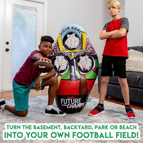 Franklin Sports Kids Football Target Toss Game - Inflatable Throwing Target Toy with Soft Mini Footballs - Fun Kids Sports Game thumbnail 10