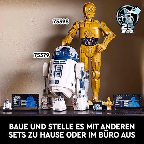 LEGO Star Wars 75398 C-3PO Figur – Sammler Modell für Erwachsene – mit Ständer, Infotafel und Minifigur zum Bauen, Spielen und Ausstellen – Geschenkidee für Fans thumbnail 8