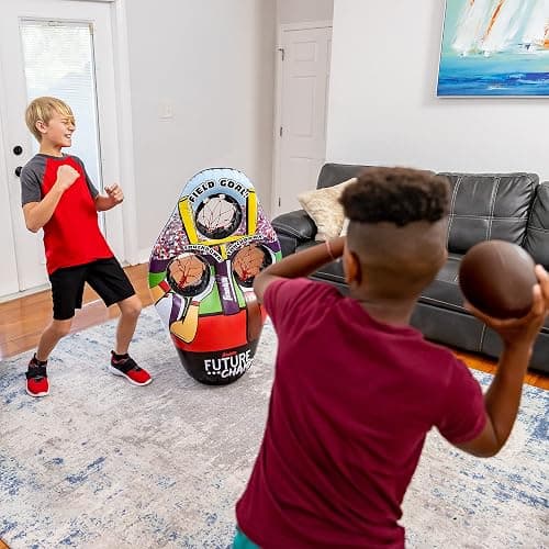 Franklin Sports Kids Football Target Toss Game - Inflatable Throwing Target Toy with Soft Mini Footballs - Fun Kids Sports Game thumbnail 12