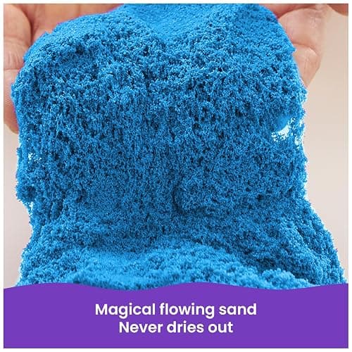 Kinetic Sand 2lb Blue, Moldable Play Sand Sensory Toys, Ages 3+ | Squish, Mold, Shape & Flow, Resealable Bag for Easy Storage, Creative Open-Ended Play, Birthday Gifts for Kids thumbnail 2