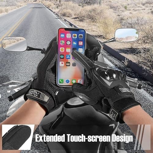 COFIT Motorcycle Gloves Breathable, Touchscreen Motorbike Gloves Anti-Slip with Good Grip Hard Knuckles Protection for Men Women Motocross, BMX ATV MTB Cycling, Road Racing thumbnail 3