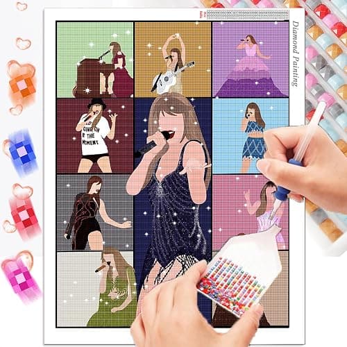 LETISH Diamond Painting for Adults,Diamonds Painting Kit Art for Wall Home Decor Arts Craft (Multicolor Flash Drill) thumbnail 2