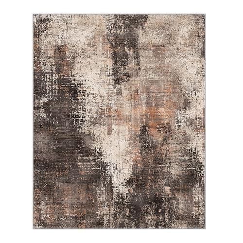 GENIMO 8x10 Area Rugs for Living Room Bedroom, Modern Non-Slip Machine Washable Rug for Hallway Kitchen, Low Pile Soft Carpet for Dining Room Home Office, Brown thumbnail 3
