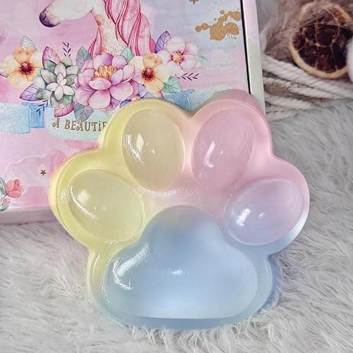 Pawfect Tail Big Taba Squishy Cat Paw, 5 in Large Paw Squeeze Toy for Stress Relief and Relax, Sticky Squishies Fidget Toys for Party Favors Novelty Things Birthday Gift (Tri-Color) thumbnail 4