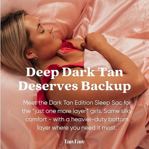 Tan Fan Self Tan Sleep Sac for Dark Tanners – Stop Fake Tanner Staining Sheets Overnight - Thicker Underlay Sleep Sac for Ultra Dark Spray or Lotion - Lightweight, Cooling thumbnail 3