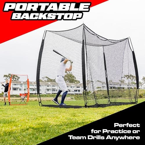 GoSports Baseball & Softball Portable Backstop Practice Net - 10 x 8 ft Hitting & Pitching Net for Backyard thumbnail 3